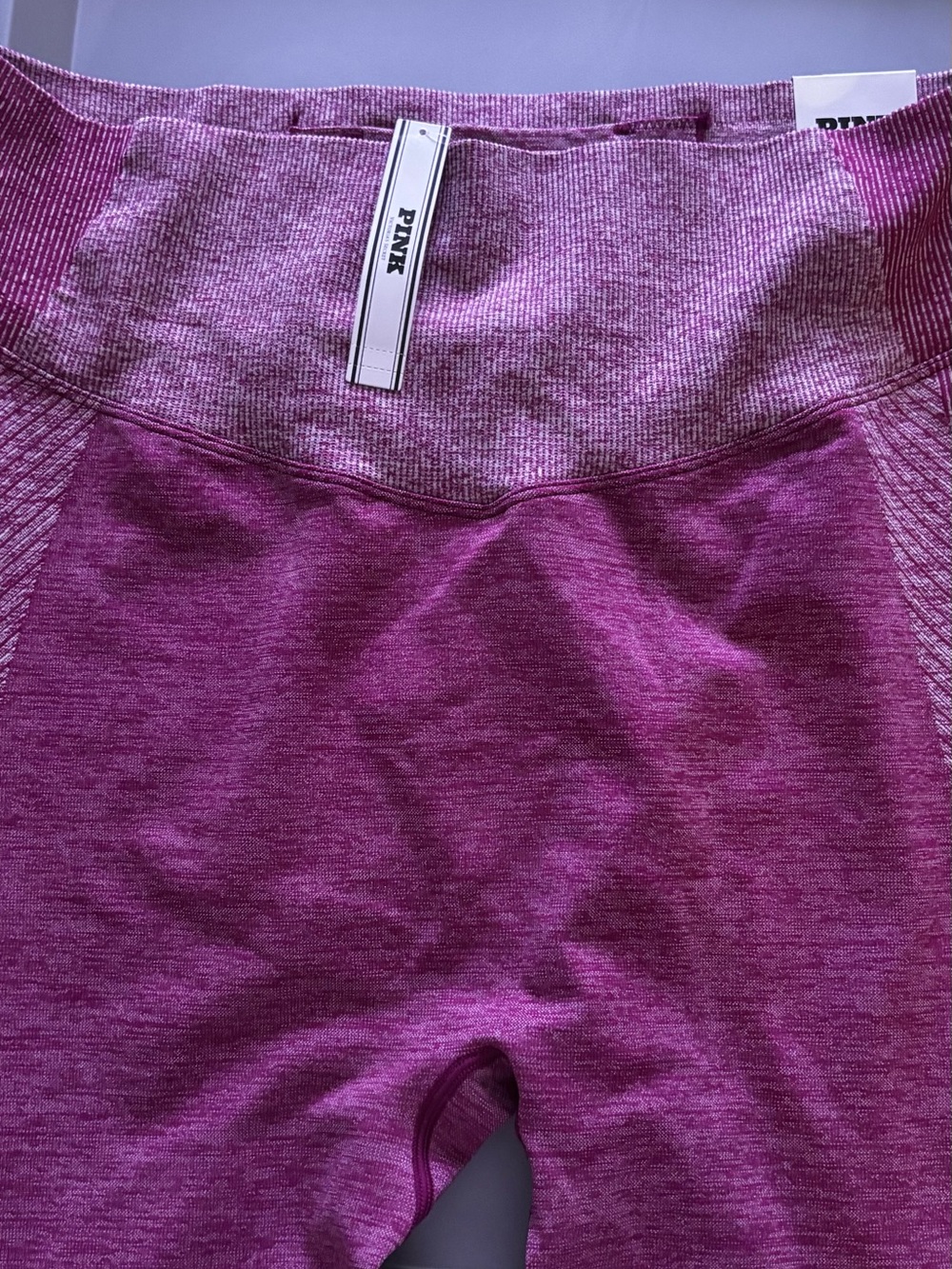 PINK Victoria's Secret Seamless Heathered Berry Athletic Shorts